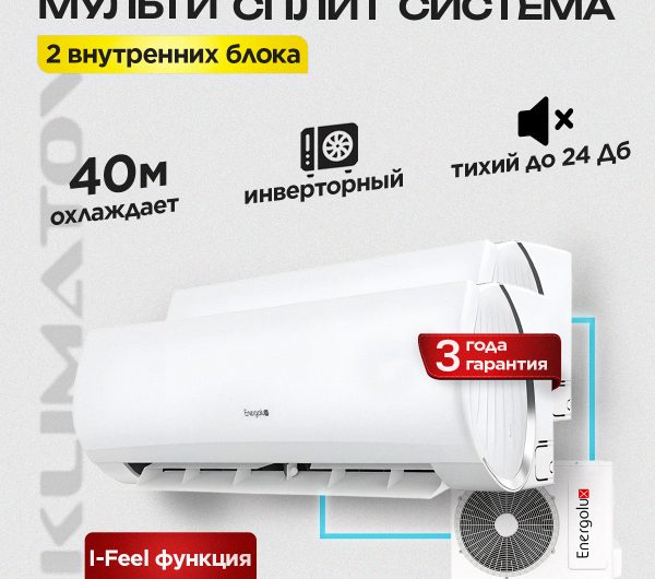 Сплит-система с 2 внутренними блоками в Москве